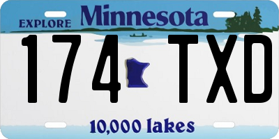MN license plate 174TXD