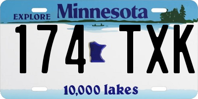 MN license plate 174TXK