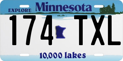 MN license plate 174TXL