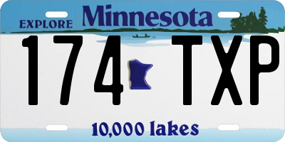 MN license plate 174TXP