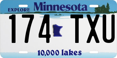 MN license plate 174TXU