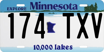 MN license plate 174TXV