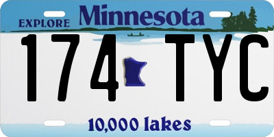 MN license plate 174TYC