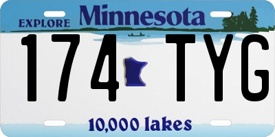 MN license plate 174TYG