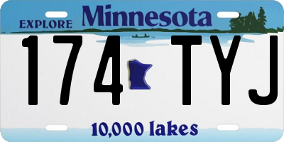MN license plate 174TYJ