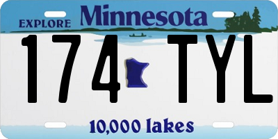 MN license plate 174TYL