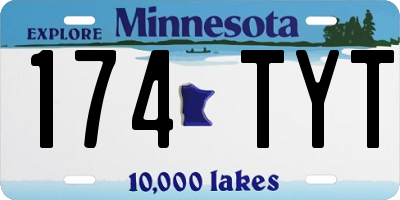 MN license plate 174TYT
