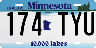 MN license plate 174TYU