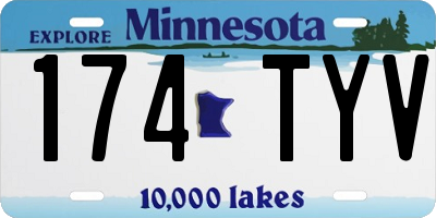 MN license plate 174TYV