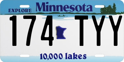 MN license plate 174TYY