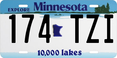 MN license plate 174TZI