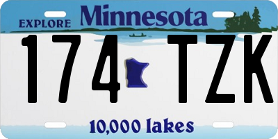 MN license plate 174TZK
