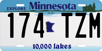 MN license plate 174TZM