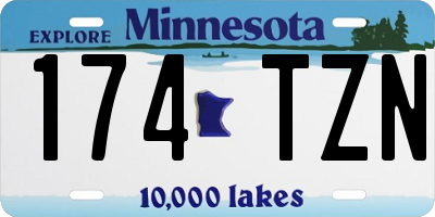 MN license plate 174TZN