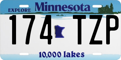 MN license plate 174TZP