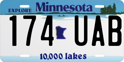 MN license plate 174UAB