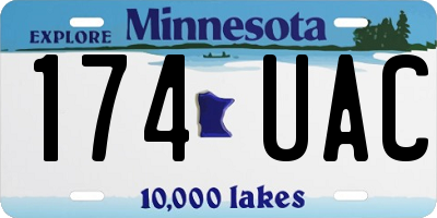 MN license plate 174UAC