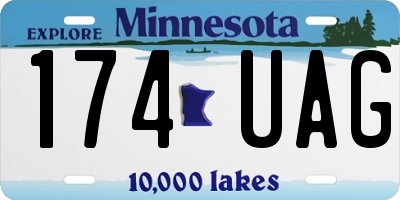 MN license plate 174UAG