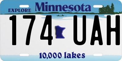 MN license plate 174UAH