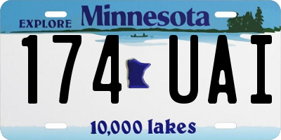 MN license plate 174UAI