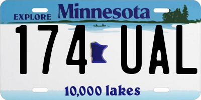 MN license plate 174UAL