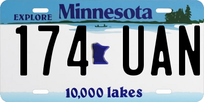 MN license plate 174UAN