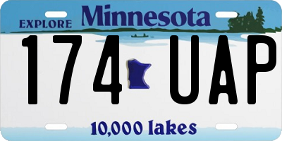 MN license plate 174UAP