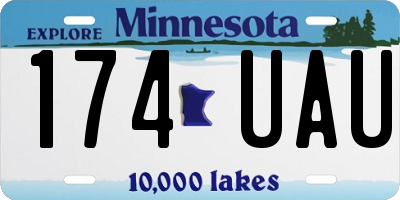 MN license plate 174UAU