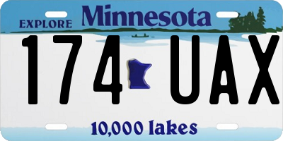 MN license plate 174UAX