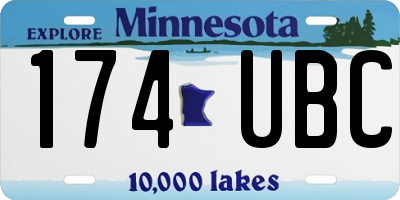 MN license plate 174UBC