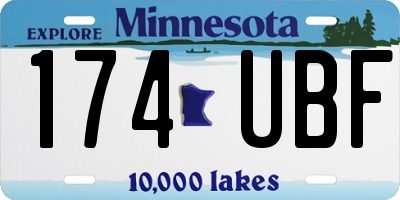 MN license plate 174UBF