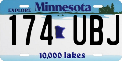MN license plate 174UBJ