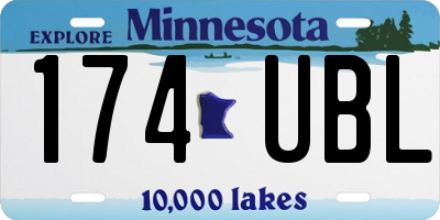 MN license plate 174UBL