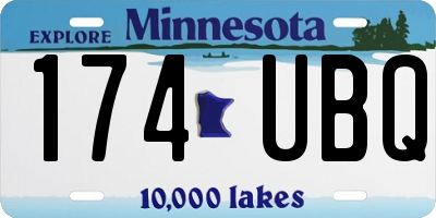 MN license plate 174UBQ