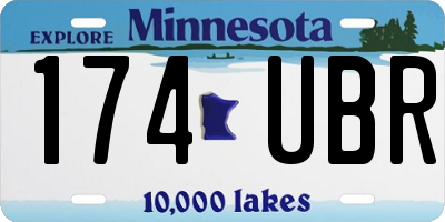 MN license plate 174UBR