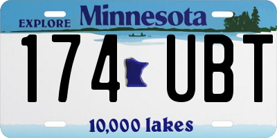 MN license plate 174UBT