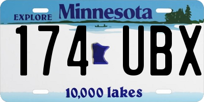 MN license plate 174UBX