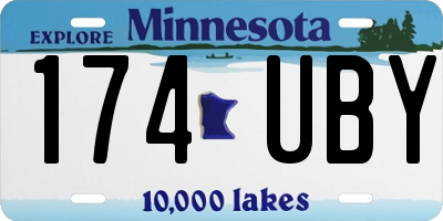MN license plate 174UBY