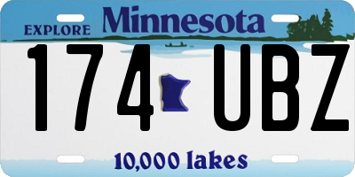 MN license plate 174UBZ