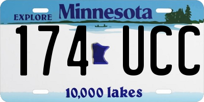 MN license plate 174UCC