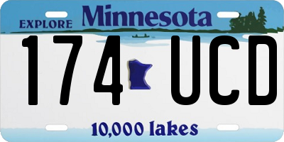 MN license plate 174UCD