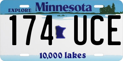 MN license plate 174UCE