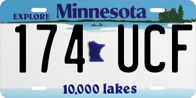 MN license plate 174UCF