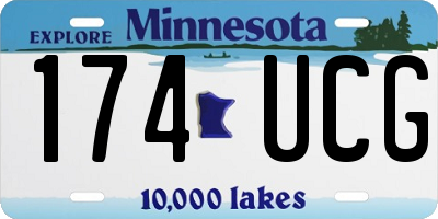 MN license plate 174UCG