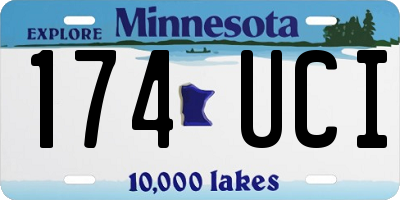 MN license plate 174UCI