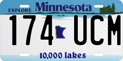 MN license plate 174UCM