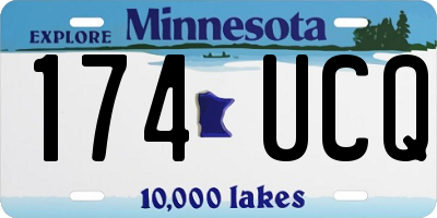 MN license plate 174UCQ