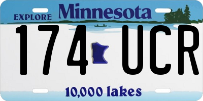 MN license plate 174UCR