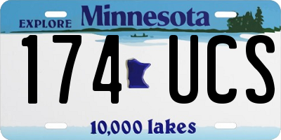 MN license plate 174UCS