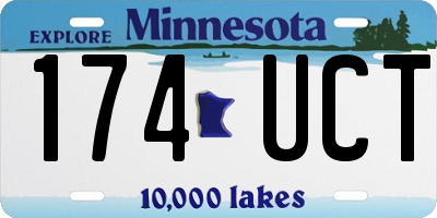 MN license plate 174UCT